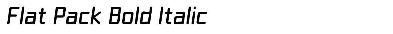 Flat Pack Bold Italic